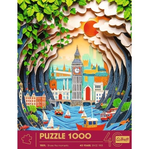 Puzzle Trefl 1000 piese, Editia Aniversara 40 de ani, 3D Londra - Img 3