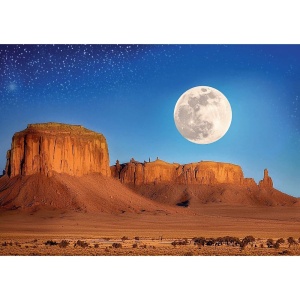 Puzzle Trefl 1000 piese, SUA Luna in Desert cu Poster Inclus - Img 2