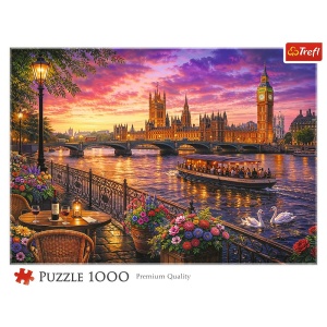 PUZZLE TREFL 1000 SEARA PE TAMISA LONDRA - Img 3