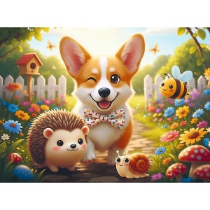 PUZZLE TREFL 30 O ZI CU CORGI - Img 2