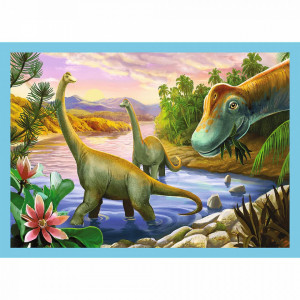 Puzzle Trefl 4 in 1 - Dinozauri Unici, 12/15/20/24 piese - Img 5
