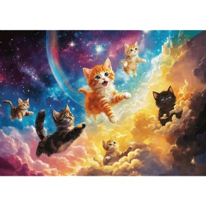 PUZZLE TREFL 500 PISICUTE SPATIALE - Img 2