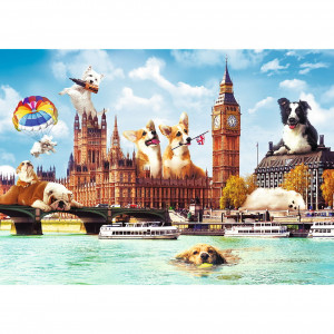 Puzzle Trefl, Catelusi la Londra, 1000 piese - Img 2