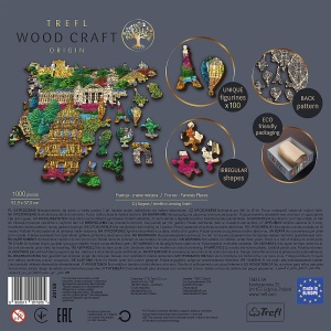 PUZZLE TREFL DIN LEMN 1000 PIESE OBIECTIVE TURISTICE FAIMOASE DIN FRANTA - Img 4