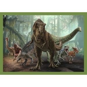 PUZZLE TREFL JURASSIC WORLD 4IN1 IN LUMEA DINOZAURILOR - Img 5