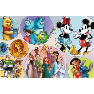 PUZZLE TREFL PRIMO SUPER SHAPE XXL 160 DISNEY 100 LUMEA DISNEY - Img 2