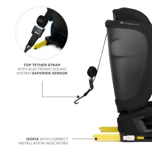 SCAUN AUTO KINDERKRAFT FIX2GO 76-150 CM, BLACK - Img 9