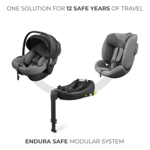 SCOICA AUTO KINDERKRAFT I-LITE CU BAZA ENDURA SAFE FX GREY - Img 2