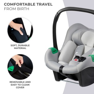 SCOICA AUTO KINDERKRAFT MINK PRO I-SIZE 40-75 CM + BAZA ZESTAW GREY - Img 9