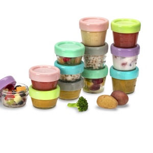 SET 12 RECIPIENT STICLA PENTRU HRANA BEBE, MELII, 6*59 ML + 6*118 ML - Img 11