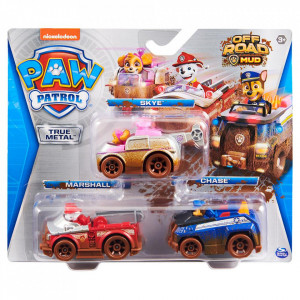 Set 3 Figurine cu Vehicul Paw Patrol True Metal 1:55 - Chase, Marshall si Skye - Img 5