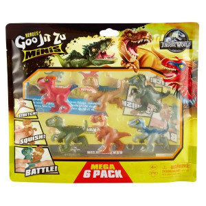 Set 6 Figurine Goo Jit Zu care pot fi intinse, Jurassic World - Img 2