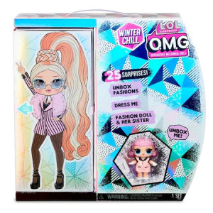 Set de 2 papusi LOL Surprise! O.M.G. Winter Chill Big Wig & Madame Queen Doll cu 25 de surprize - Img 3