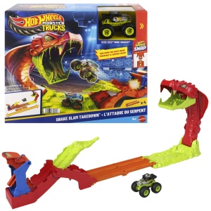 Set de joaca Hot Wheels Monster Truck, multicolor, include masinuta Bone Shaker