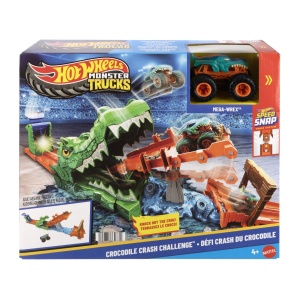 Set de joaca Hot Wheels Monster Truck Provocarea Crocodilului, Mega Wrex - Img 2