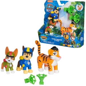 Set Figurine Paw Patrol Jungle Pups, Chase, Tracker si Tiger - Img 1