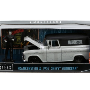 SET MASINUTA 1957 CHEVY SUBURBAN SI FIGURINA FRANKENSTEIN