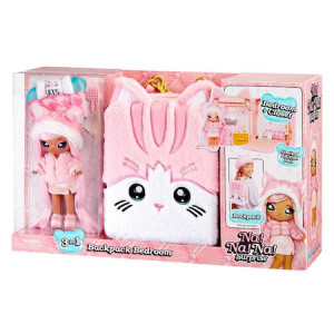 Set papusa Na! Na! Na! Surprise, 3 in 1, papusa Pink Kitty si ghiozdan cu dormitor - Img 2