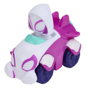 SPIDEY SI PRIETENII LUI UIMITORI MARVEL SUPER ROLLERS SET FIGURINA GHOST SPIDER CU VEHICUL 5.5CM - Img 2