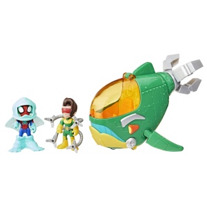 SPIDEY SI PRIETENII LUI UIMITORI MARVEL WATER WEBS SET SUBMARINUL DOC OCK CU FIGURINE SI ACCESORII - Img 9