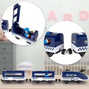 Tren electric de politie cu vehicule si elicopter, MalPlay - Img 6