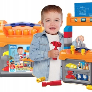 Banc de constructie, Mega Bloks, 36 piese, Plastic, Multicolor  - Img 4