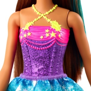 BARBIE PAPUSA PRINTESA DREAMTOPIA CU CORONITA GALBENA - Img 5