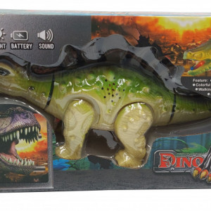 Dinozaur cu Lumini si Sunete Icom, Stegosaurus Galben
