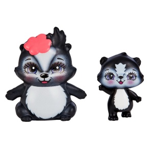 ENCHANTIMALS SET PAPUSI SURORI SI ANIMALUTELE LOR SAGE SKUNK SI CAPER SI SABELLA SKUNK SI STRIPER - Img 5