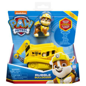 Figurina cu Vehicul Paw Patrol-Rubble si Bulldozer
