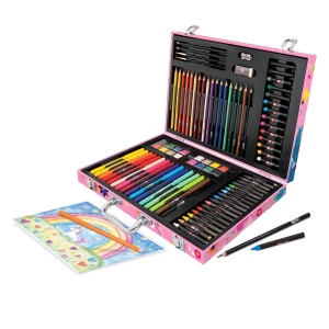 HAPPI HOBBI ART CASE SET DE DESEN DELUXE CU 100 DE ACCESORII FANTEZIE UNICORNI - Img 3