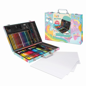 HAPPI HOBBI ART CASE SET DE DESEN DELUXE CU 100 DE ACCESORII UNICORN - Img 5