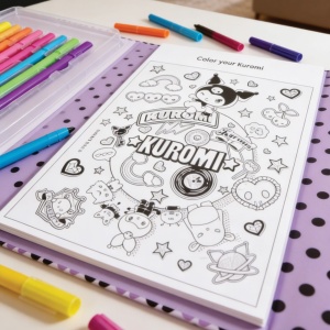 HAPPI HOBBI KUROMI JURNAL ARTISTIC CU MARKERE NEON - Img 4