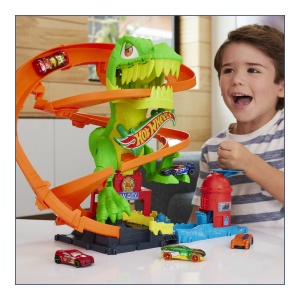 HOT WHEELS CITY SET STATIA DE POMPIERI SI BATALIA CU TREX - Img 3
