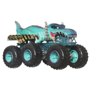 HOT WHEELS MONSTER TRUCK BIG RIGS MASINUTA METALICA CU 6 ROTI MEGA-WREX TURCOAZ SCARA 1 LA 64 - Img 2
