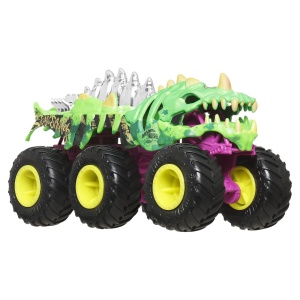 HOT WHEELS MONSTER TRUCK BIG RIGS MASINUTA METALICA CU 6 ROTI SKELESAURUS SCARA 1 LA 64 - Img 3