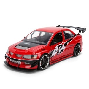 JADA FAST AND FURIOUS MASINUTA METALICA MITSUBISHI LANCER EVOLUTION IX SCARA 1 LA 24 - Img 2