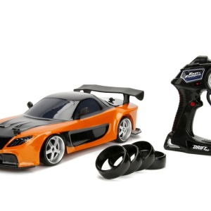 JADA FAST AND FURIOUS MASINUTA RC CU TELECOMANDA HANS MAZDA RX 7 SCARA 1 LA 10 - Img 2