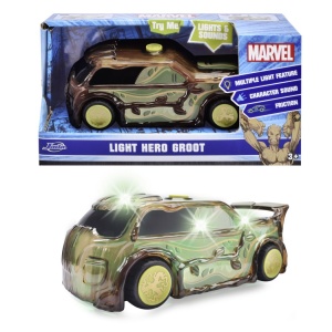JADA MARVEL MASINUTA LIGHT HERO GROOT CU SUNETE SI LUMINI SCARA 1:32