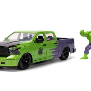 JADA MARVEL SET FIGURINA HULK SI MASINUTA METALICA RAM 1500 2014 SCARA 1:24 - Img 3