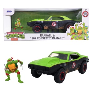 JADA MASINUTA METALICA TESTOASELE NINJA RAPHAEL CHEVY CAMARO 1:24