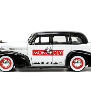 JADA SET MASINUTA METALICA CHEVROLET MASTER DELUXE 1939 SCARA 1:24 SI FIGURINA MR MONOPOLY - Img 6