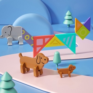 Joc Educational pentru Copii, Tangram Magnetic - Img 5