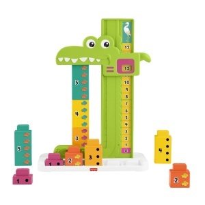 Jucarie educativa interactiva, Fisher Price, aligator stivuibil, multicolor, 33x25x8cm - Img 6