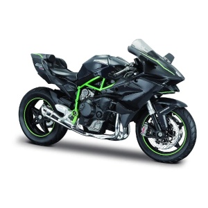 MAISTO MOTOCICLETA METALICA CU STAND KAWASAKI NINJA H2 R SCARA 1 LA 12 - Img 2