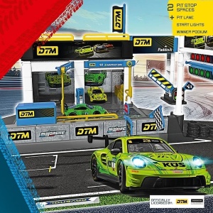MAJORETTE SET MOTORSPORT DTM CU MASINUTA INCLUSA PORSCHE 911 GT3 R SCARA 1 LA 64 - Img 3