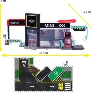 MAJORETTE SET SHOWROOM AUTO MINI CU MASINUTA INCLUSA MINI ACEMAN SCARA 1 LA 64 - Img 3