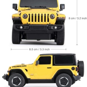 MASINA CU TELECOMANDA JEEP WRANGLER RUBICON GALBEN CU SCARA 1 LA 24 - Img 4