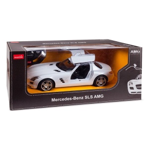 MASINA CU TELECOMANDA MERCEDES-BENZ SLS ALB SCARA 1 LA 14 - Img 2