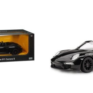 Masina cu telecomanda Porsche 911 Carrera S Negru, scara 1:12, dimensiuni 50x20x22cm